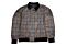 Studio Ferera Mens Plaid Full Zip Satin Coat SF603 Jacket Grey
