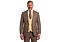 Steve Harvey Reserve Taupe Plaid Modern Fit Vested Suit 126704SHS
