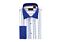 Steven Land Royal Blue Striped Praise Print French Cuff Dress Shirt DS2141