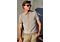 The Image Men's Slim Fit Short Sleeve Knit Polo Shirt SW106 Beige