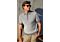The Image Men's Slim Fit Short Sleeve Knit Polo Shirt SW106 Light Grey