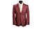 Vitali Men's Berry Plaid Modern Fit Sport Coat C7143
