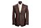 Vitali Men's Brown Windowpane Modern Fit Sport Coat C6120