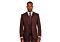 Vitali Rust Plaid Modern Fit Vested Suit M6640