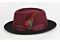 Steven Land Hats WH-103 Broadway Wool Fedora Black/Burgundy