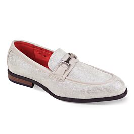 After Midnight 7018 SILVER  SATIN LOAFER (IN STORE)