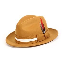 Montique Hats H-100 Pinch Front Wool Felt Fedora display picture 1