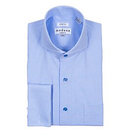 french blue dress shirts Men's Solid French Blue Long Sleeve Dress Shirt, Stain Repellent, Wrinkle Resistant main image 1