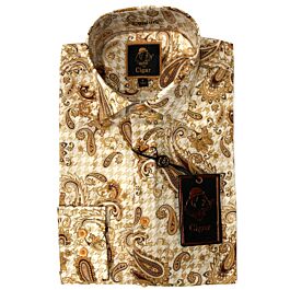slim fit dress slacks Men's Green Floral Embroidered Western Pearl Snap Retro Shirt – Leyoma main image 0