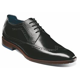 Stacey Adams Men Sz 10.5 Black Wingtip Chukka Shoes Leather Upper EUC Stacy Adams Maxwell Black Men main image 3