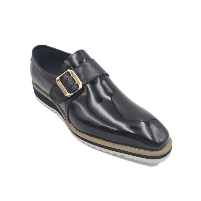 Carrucci Men's Dress Shoe Plain Toe Monk Strap KS515-38P
