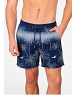 Foreversobe Men's Palm Tree Print Swim Shorts 253107 Navy