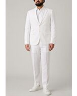 Inserch Men's Linen Slim Fit Sport Coat SU880 White