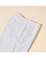 Inserch Men's White Striped Seersucker Modern Fit Pants P660155