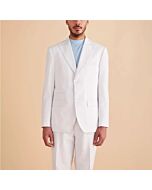 Inserch Men's White Striped Seersucker Modern Fit Sport Coat SU660155