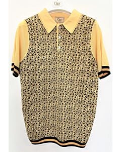  Cigar Couture Men's Polo Knit Short Sleeve Sport Shirt PJ-1204 Yellow