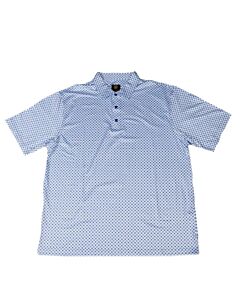 F/X Fusion Men's Short Sleeve Golf Polo Shirt Medallion Print 209 Blue