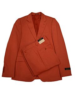 Studio Ferera Men's Strawberry Red Slim Fit Knit Stretch Fabric Suit 210 