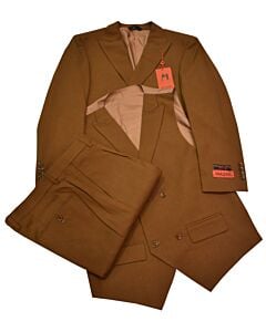 Mazari Copper Heathered Modern Fit Vested Suit 2314 Max V