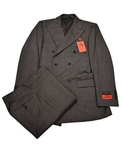 Mazari Black Birdseye Modern Fit Double Breasted Suit 2422  Chicago 