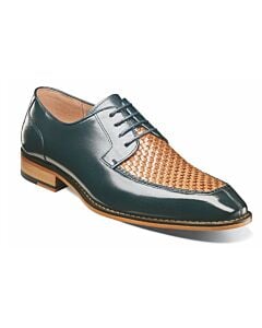Stacy Adams Winthrop 25242 Moc Toe Oxford Men's Dress Shoe  Navy/Tan