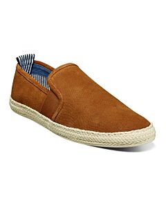 Stacy Adams Nino 25454 Plain Toe Slip On Espadrille Men's Casual Shoe  Cognac
