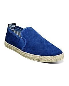 Stacy Adams Nino 25454 Plain Toe Slip On Espadrille Men's Casual Shoe  Dark Blue