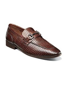 Stacy Adams Feronte 25623 Moc Toe Slip On Men's Dress Shoe  Cognac