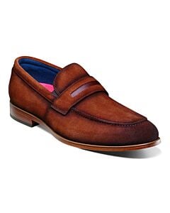 Stacy Adams Burke 25676  Moc Toe Saddle Slip-On Men's Dress Shoe  Copper Suede
