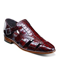 Stacy Adams Calandro 25695 Closed Toe Men's Dress Sandal  Cognac