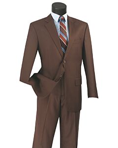 Vinci Executive Brown Solid Suit 2C900-2