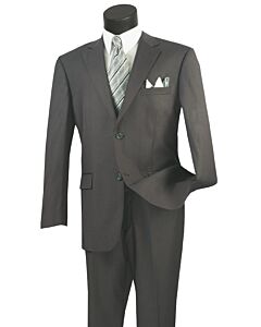 Vinci Executive Heather Gray Solid Suit 2C900-2