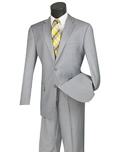 Vinci Executive Light Gray Solid Suit 2C900-2