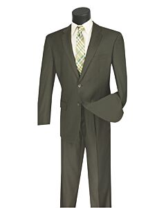 Vinci Executive Olive Pure Solid Suit 2TR