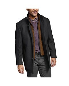 Johnston & Murphy Men's Dress Wool Car Coat Upton 49-3185 Black