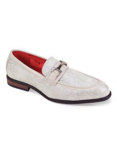 After Midnight Sueded Paisley Slip-On Loafer Dress Shoe 7010 Grey