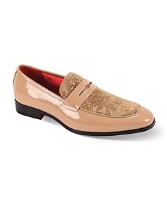 After Midnight Moc Toe Saddle Slip-On Smoking Shoe 7048 Latte
