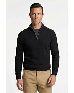 F/X Fusion Men's 1/4 Zip Mock Neck Sweater 9040 Black
