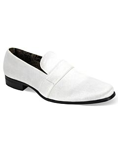 After Midnight Men's Slip-On Smoking Slipper Shoe 6660 White
