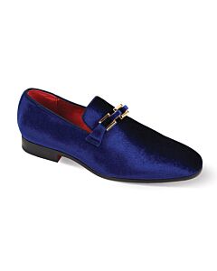 After Midnight Plain Toe Slip-On Smoking Shoe 7047 Navy