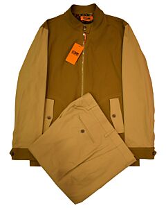 Steven Land  Two Tone 2 Piece Suit Set B-201 Austin Tan/Khaki