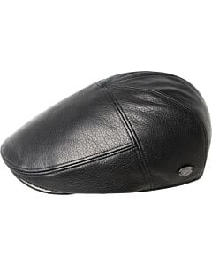 Bailey 1922 Hats 25150BH Leather Ivy Cap Black