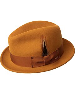 Bailey 1922 Hats 7001 Tino Wool Fedora Rustic Caramel