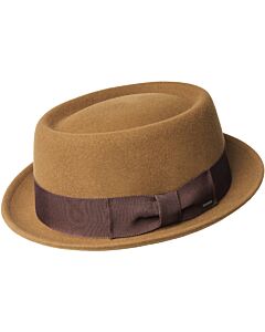 Bailey 1922 Hats 7021 Darron Wool Pork Pie Fedora Caramel