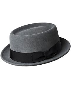 Bailey 1922 Hats 7021 Darron Wool Pork Pie Fedora Gunmetal