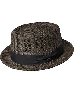 Bailey 1922 Hats 81810 Waits Braid Pork Pie Fedora Midnight Brown