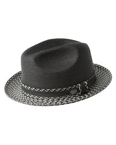 Bailey 1922 Hats 81695 Mannesroe Braid Fedora Black/Charcoal