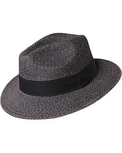 Bailey 1922 Hats 81720BH Mullan Straw Fedora Black