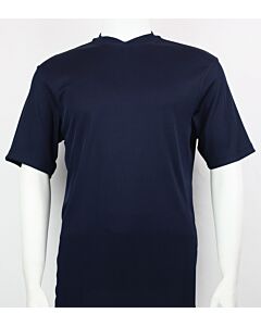 Bassiri Log-In Uomo Men's Short Sleeve Ribbed Knit V-Neck Tee Shirt 219 Navy