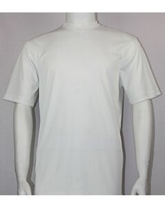 Bassiri Log-In Uomo Men's Short Sleeve Ribbed Knit V-Neck Tee Shirt 219 White